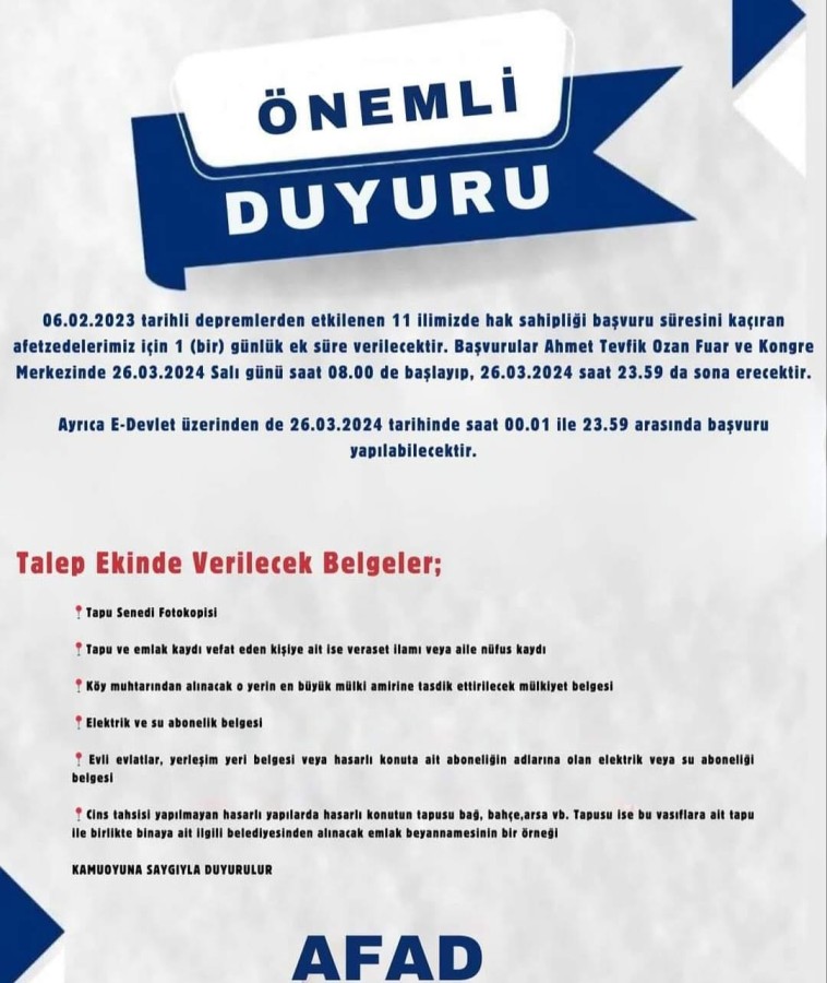 Önemli Duyuru!!